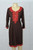 Brown kurti with red designs