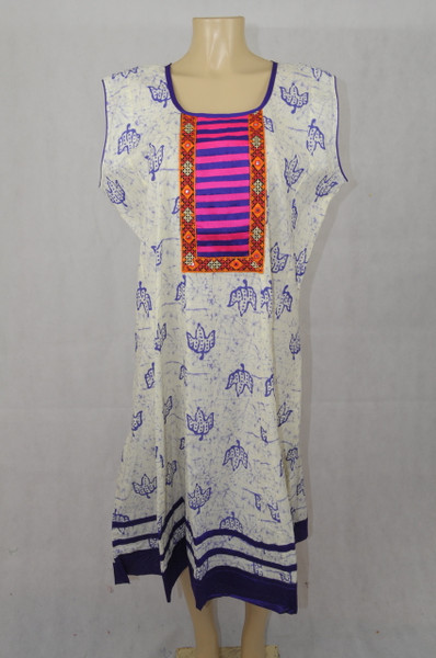 White and blue kurti 