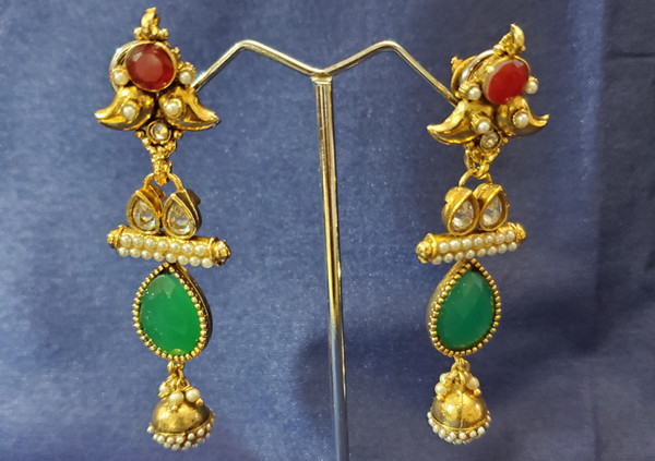 Red,Green, and Gold Earrings