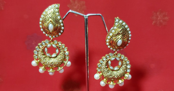 Gold and Pearl Earrings