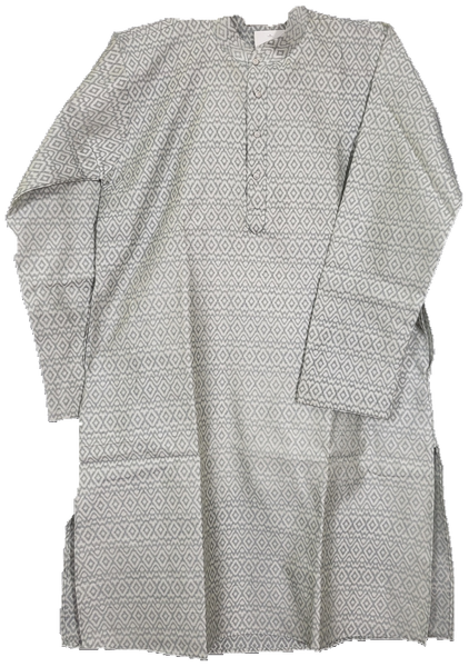 Silver Diamond Print Kurta