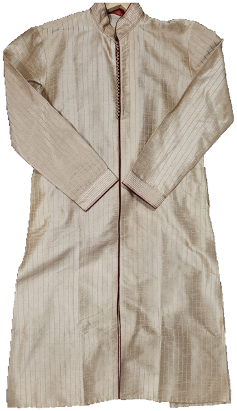 Orange Gold Vertical Design Kurta