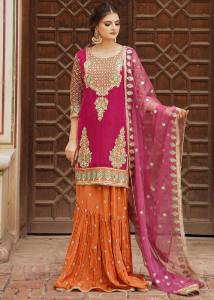 Pink and Orange Suit