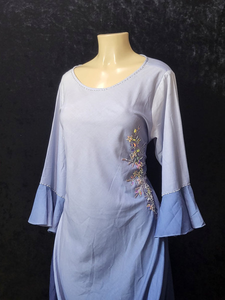 Ombre Blue Drapey Anarkali