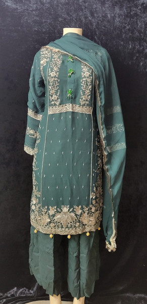 Dark Green With Gold Suit