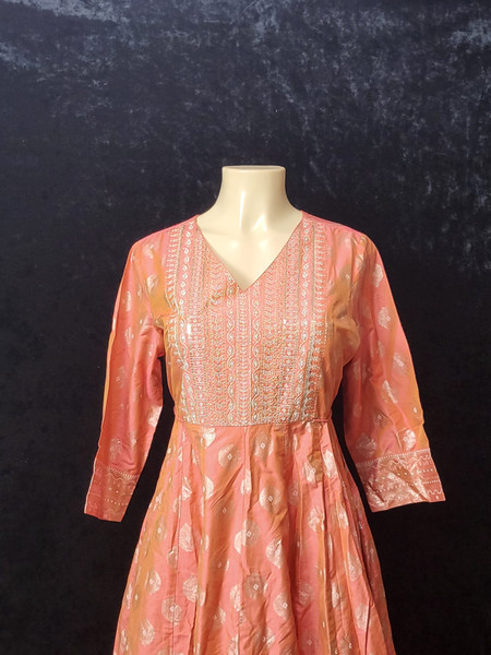 Coral Anarkali 