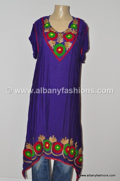 Purple-Designer long Kurtis-42