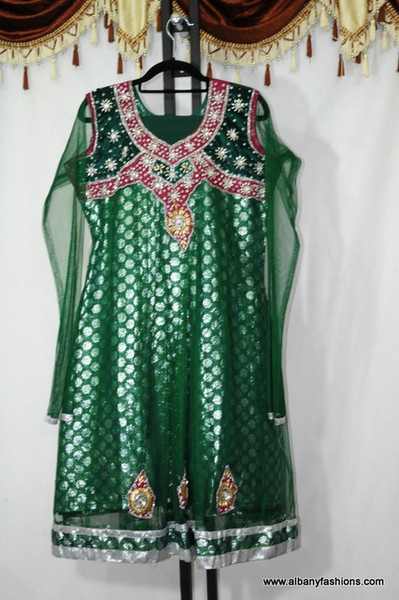 Green Designer Churidar Set