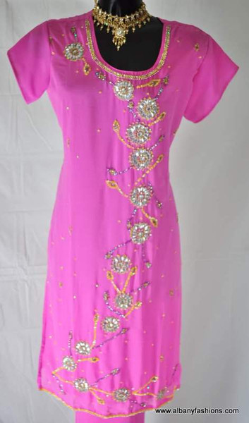 Pink Churidar Suit