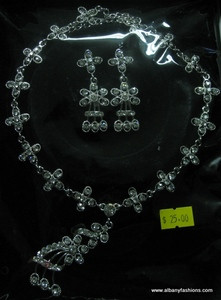 Indian Jewelry - American Diamond Set Indian_Jewelry_Set_1007