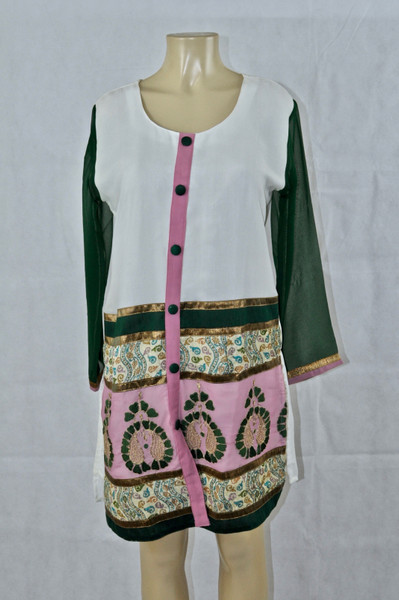 White and green Kurti
