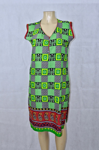 Green African style Sleeveless kurti