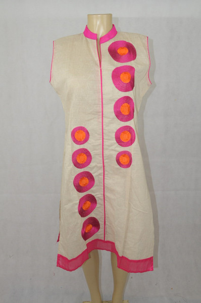 Black kurti with red designs