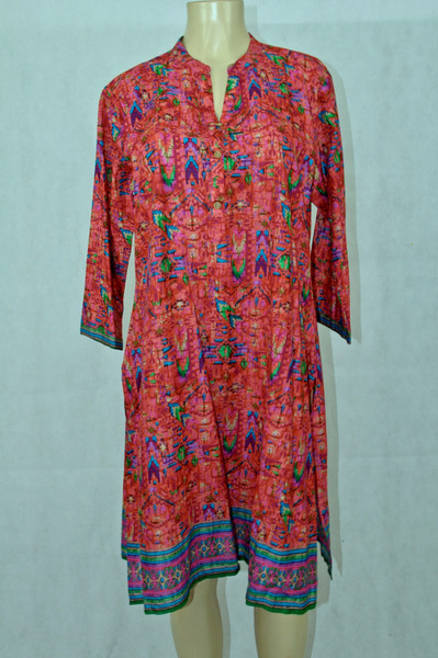 Pink with color kurti 