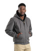 BERNE HJ375 Heartland Washed Duck Hooded Work Jacket | Slate