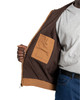 BERNE HJ375 Heartland Washed Duck Hooded Work Jacket | Brown Duck