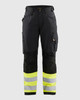 BLAKLADER 7164 Women's Visibility Ripstop Pant | Black/ Hi-Vis Yellow