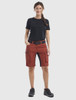 BLAKLADER 7174 Women's Service Shorts With Stretch | Burned Red/ Black