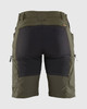 BLAKLADER 7174 Women's Service Shorts With Stretch | Dark Olive Green/ Black