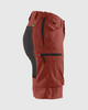 BLAKLADER 7174 Women's Service Shorts With Stretch | Burned Red/ Black