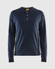BLAKLADER 3491 FR Light Henley Shirt (9.1cal) | Navy Blue