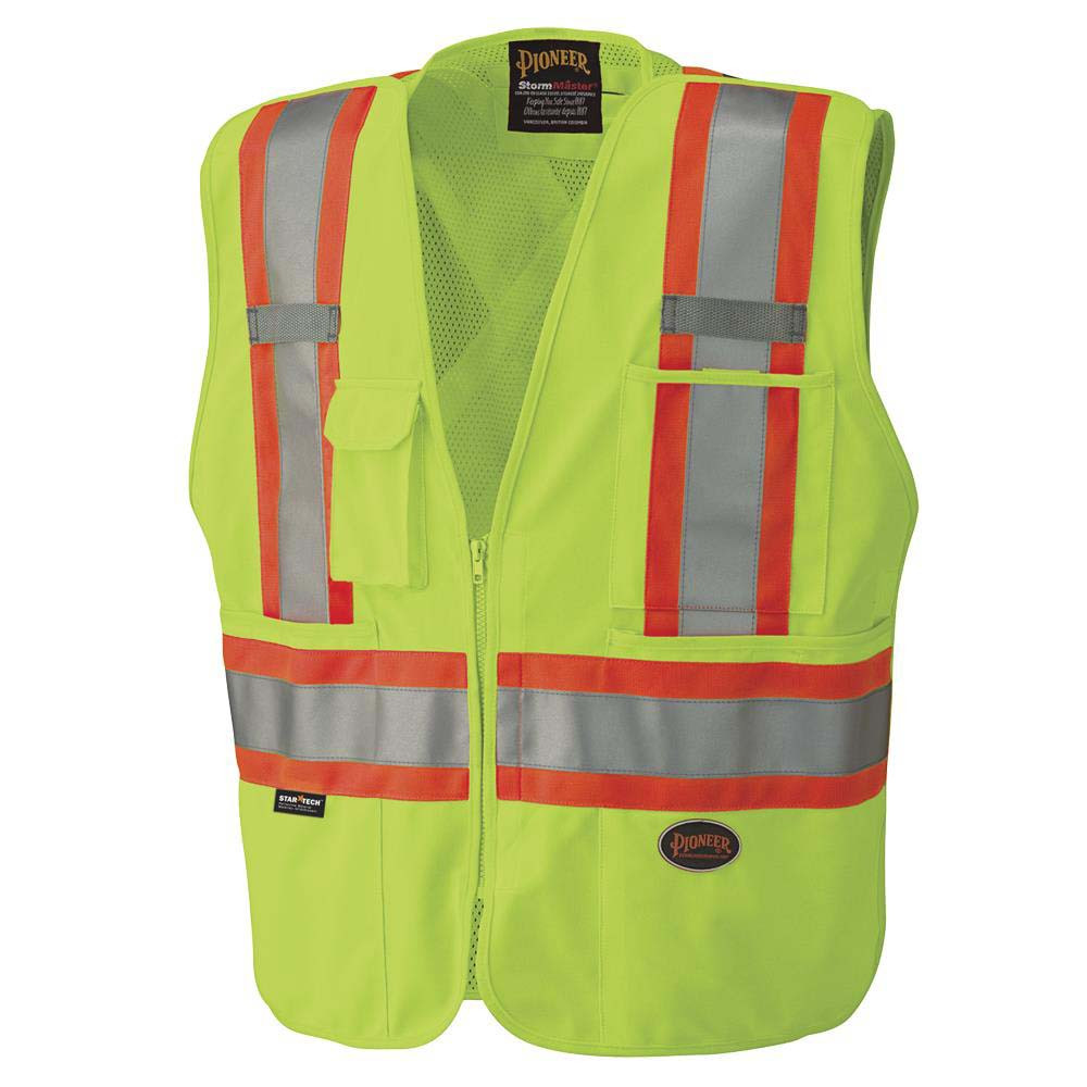 Pioneer Zip-Up Snap Break Away Safety Vest | SafetyWear.com