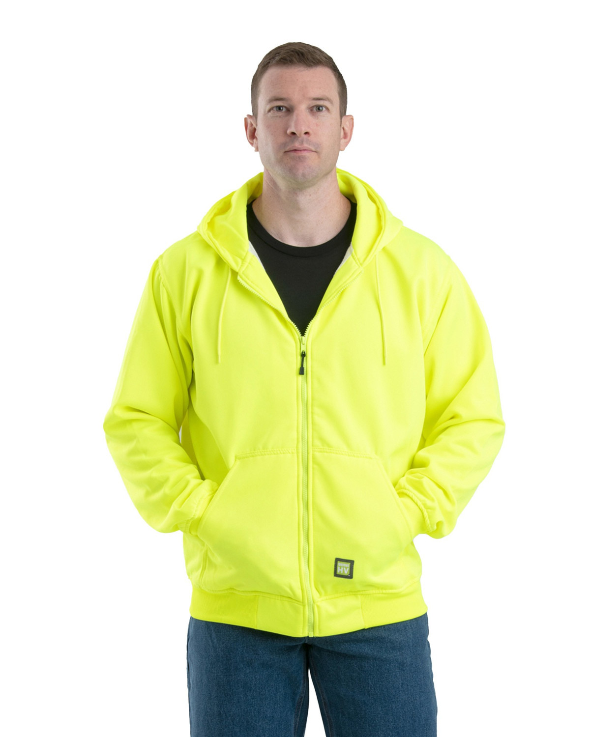 BERNE HVF101 Hi Vis Thermal-Lined Hooded Sweatshirt - Safetywear.com