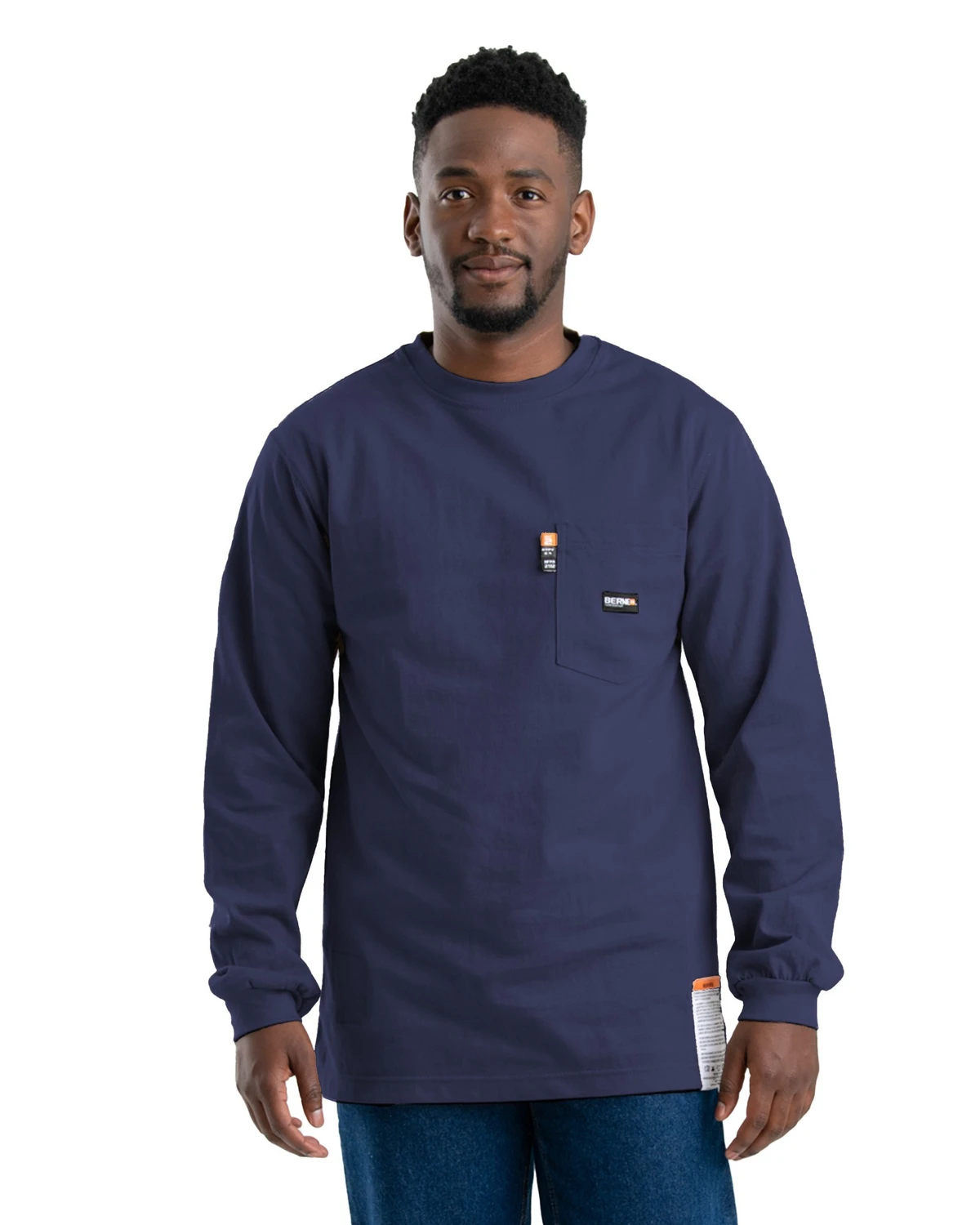 BERNE FRK11 Flame Resistant Crew Neck Pocket Tee - Safetywear.com
