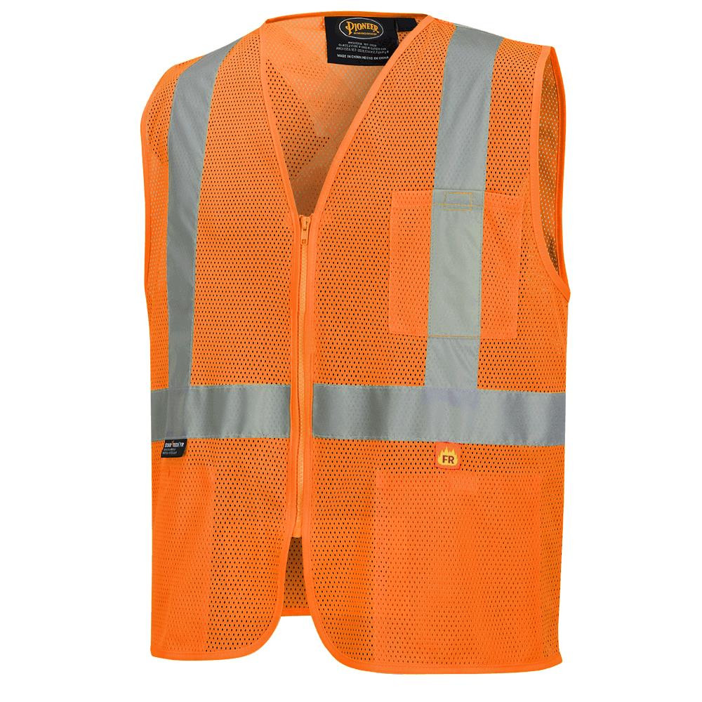 Pioneer Fire-Resistant Poly Mesh Safety Vest | SafetyWear.com