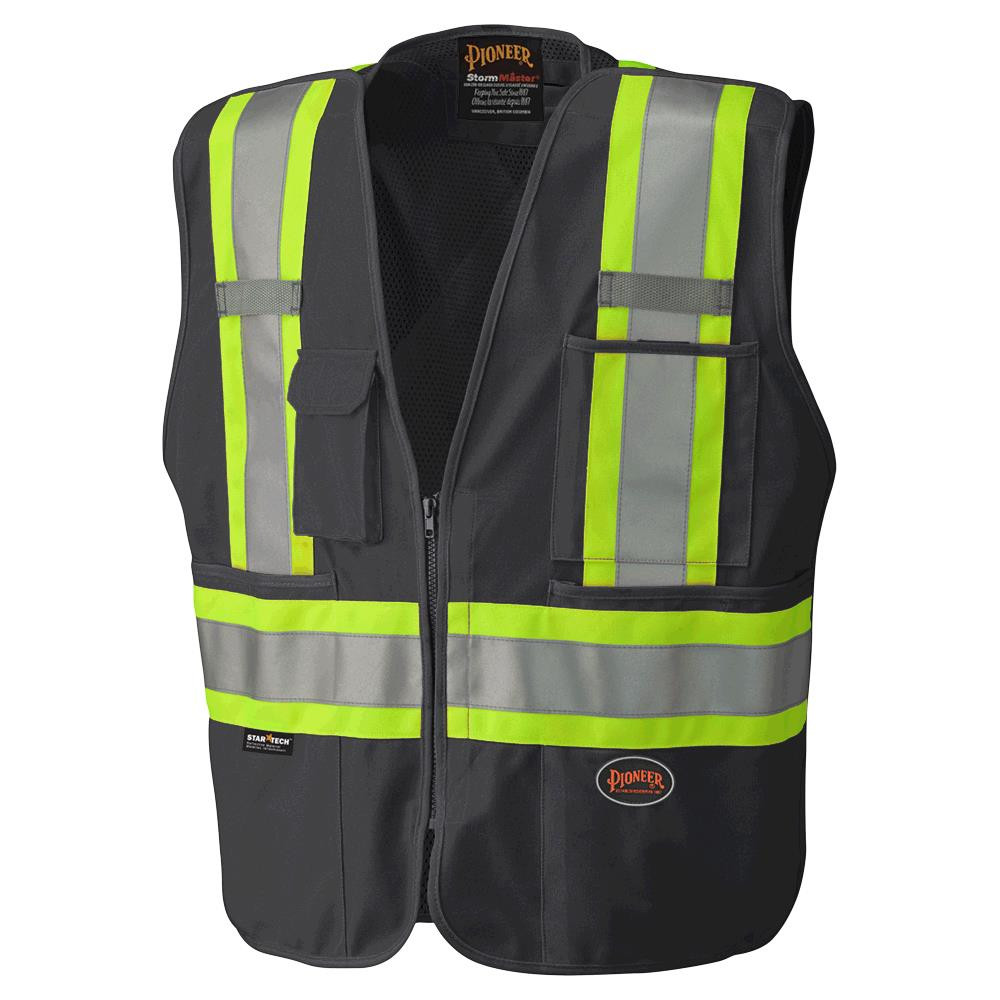 Pioneer Zip-Up Snap Break Away Safety Vest | SafetyWear.com