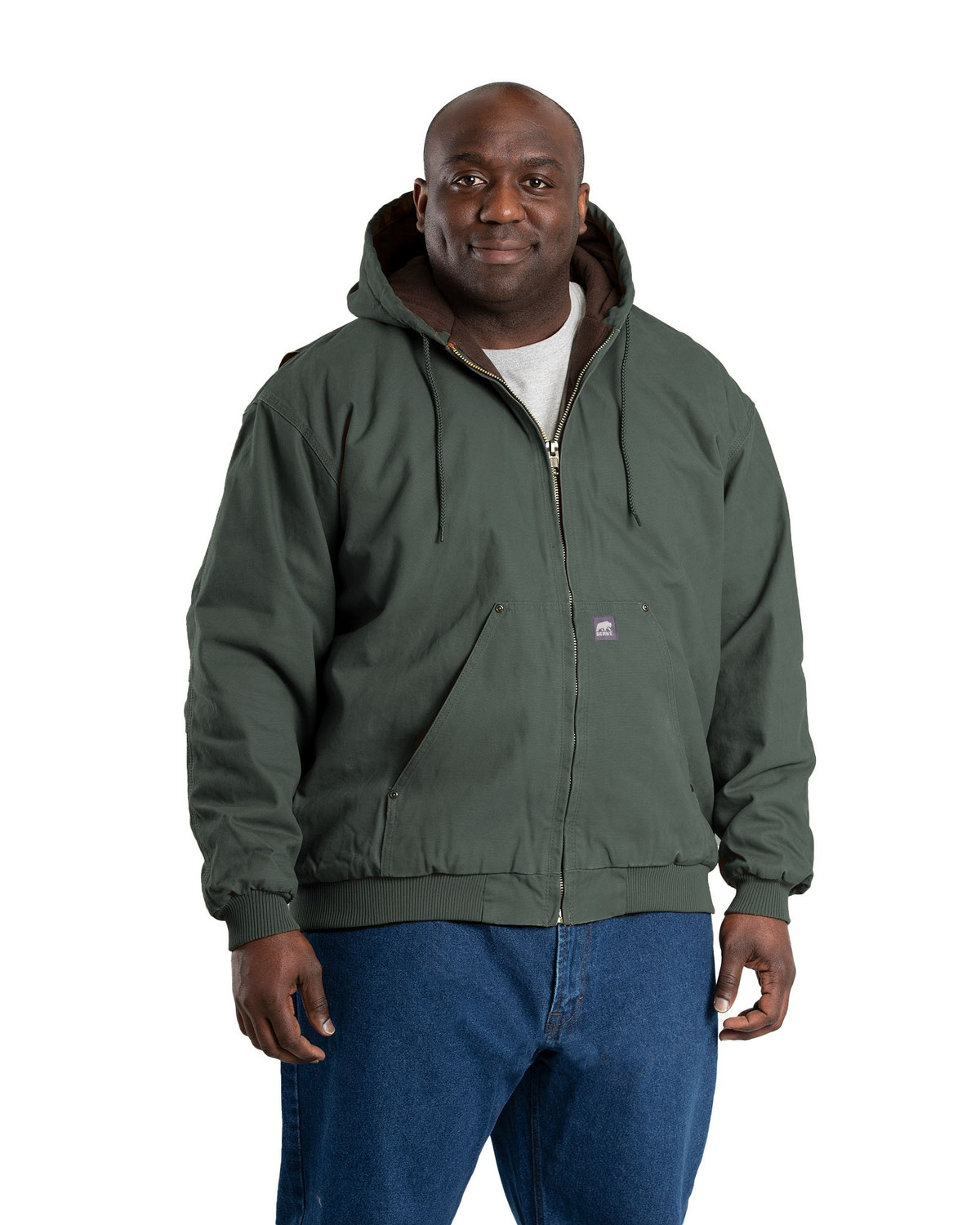 BERNE HJ375 Heartland Washed Duck Hooded Work Jacket | SafetyWear.com
