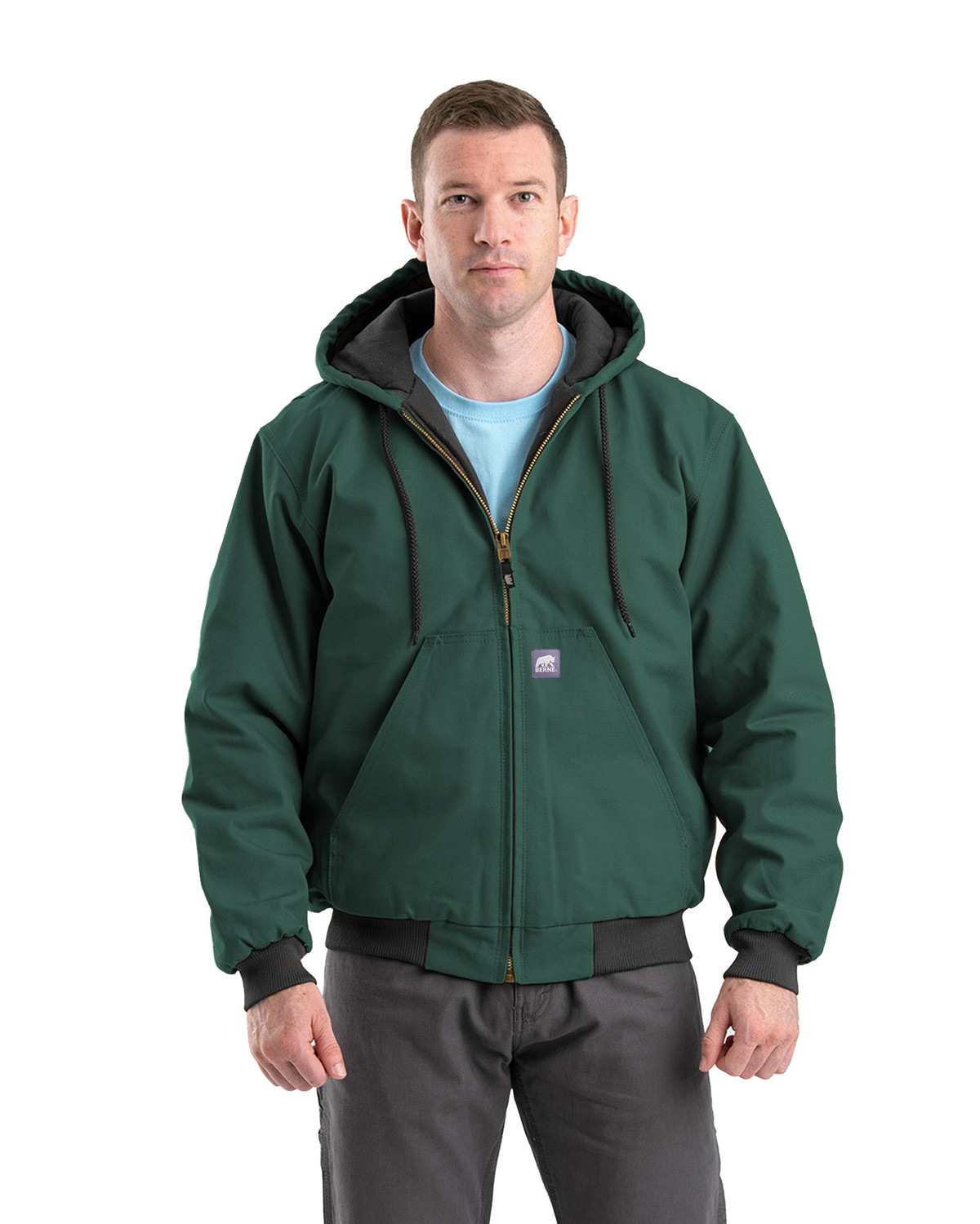 BERNE HJ51 Heritage Duck Hooded Active Jacket | SafetyWear.com