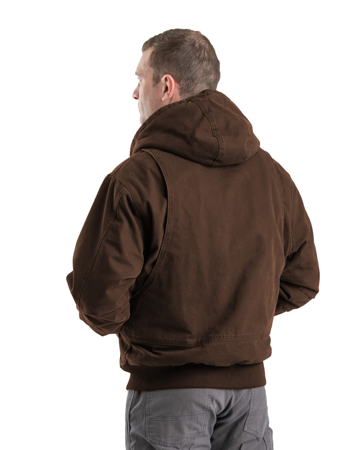 BERNE HJ317 Highland Flex180® Washed Duck Hooded Work Jacket
