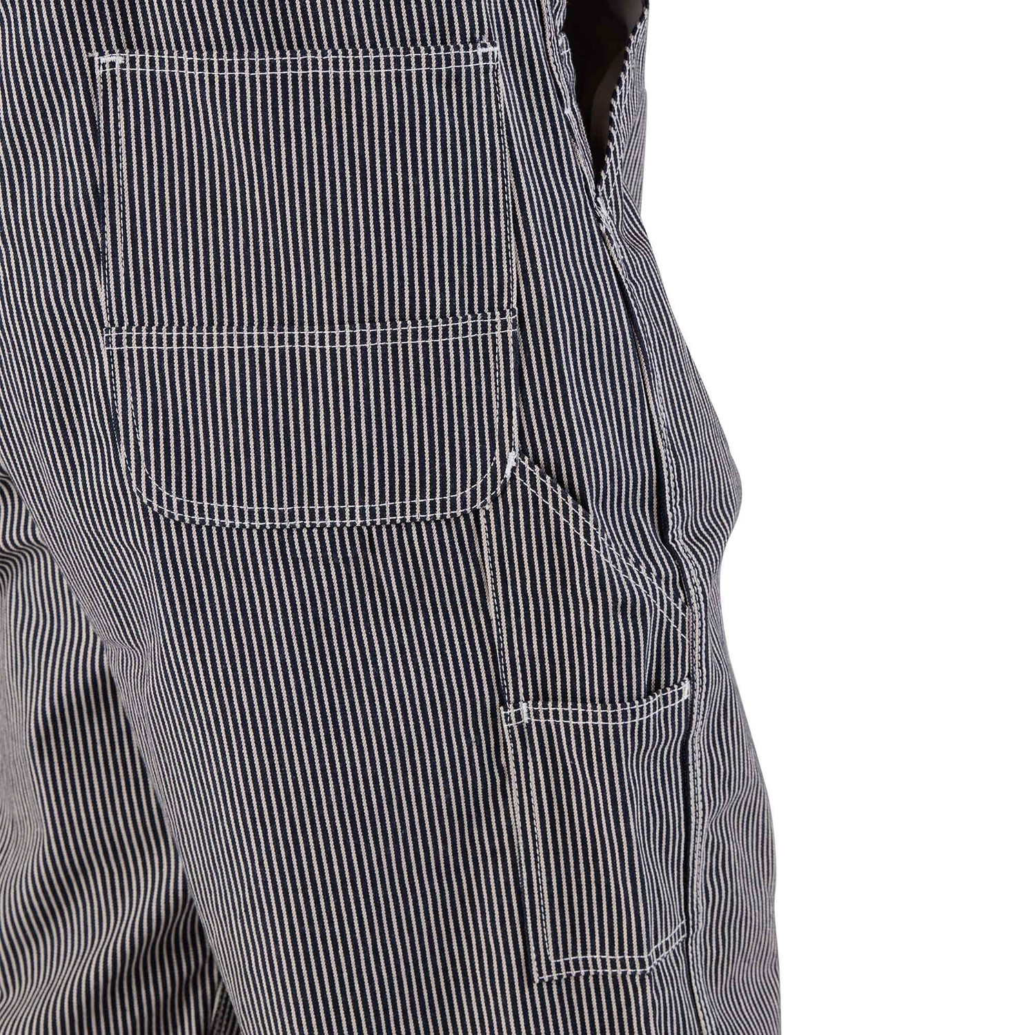 パンツ BOOTLEGGERS / hickory overall low back BERNE B1214 Heritage Unlined Hickory Stripe Bib Overall