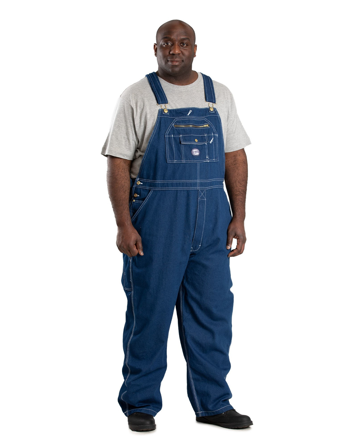 BERNE B913 Vintage Unlined Washed Denim Bib Overall - Safetywear.com