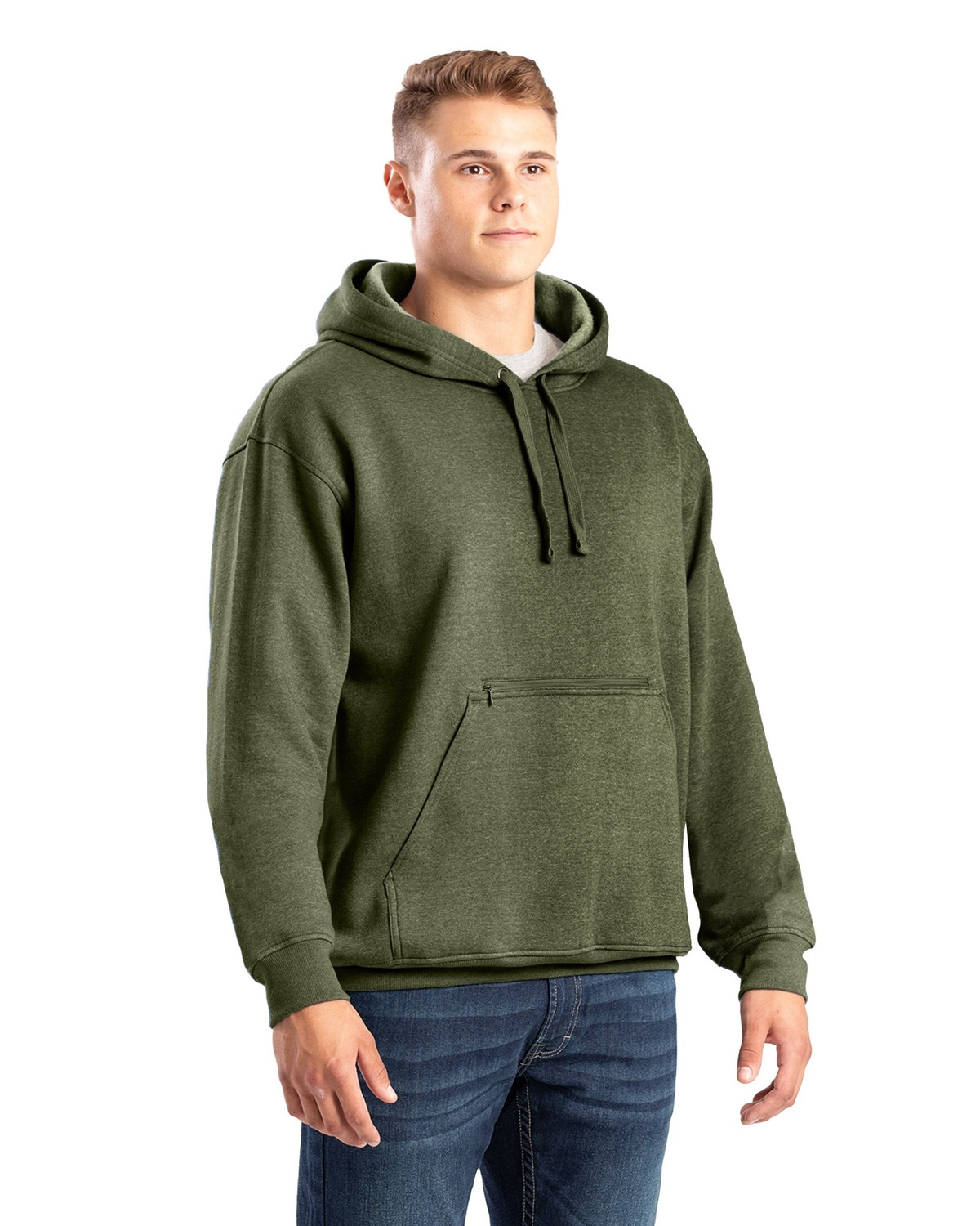 BERNE SP418 Heritage Zippered Pocket Hooded Pullover Sweatshirt
