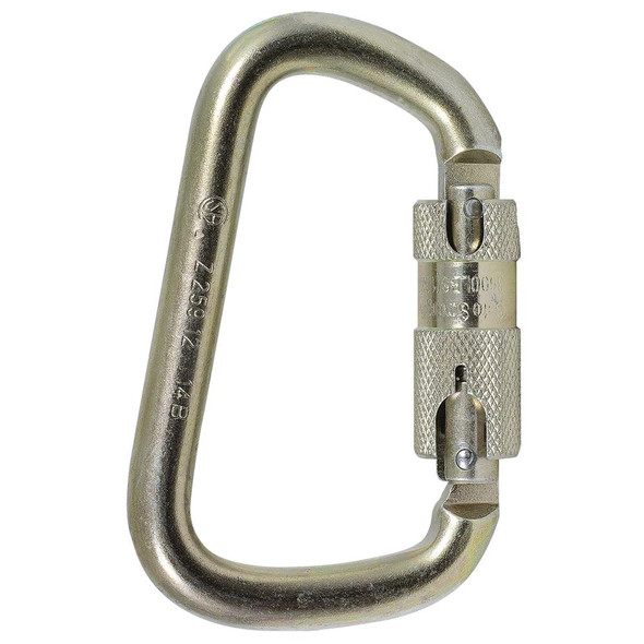 PeakWorks V860120 Zinc Plated Steel Lightweight Double Locking Carabiner | SafetyWear.com