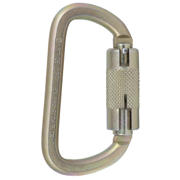PeakWorks V860121 Zinc Plated Steel Lightweight Double Locking Carabiner | SafetyWear.com