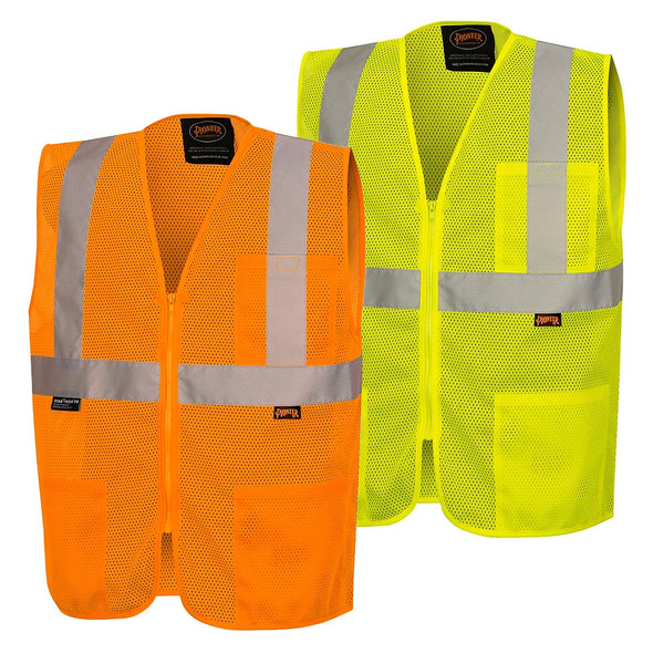 ウェア FreshService TRAVEL VEST NVY NSA FR Class 2 Hi Vis Made in USA Electricians Mesh Safety