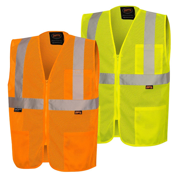 Pioneer V25109 Fire-Resistant Poly Mesh Safety Vest | SafetyWear.com