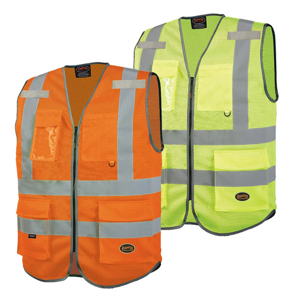 Pioneer V10248 Mesh Poly Safety Vest | SafetyWear.com