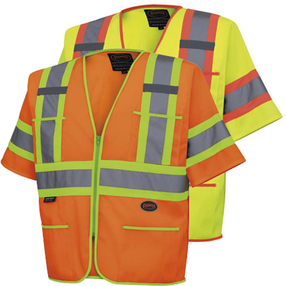 Pioneer V10235 Polyester Tricot Sleeved Safety Vest | SafetyWear.com