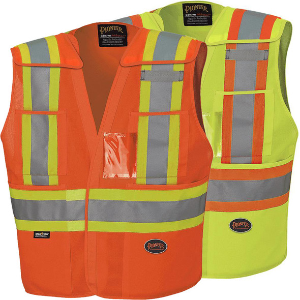 Pioneer V1020 Drop Shoulder Safety Tear-Away Vest | SafetyWear.com
