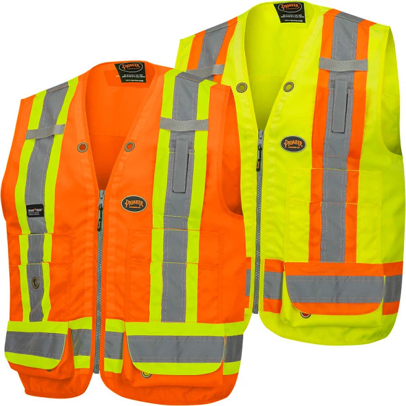 Pioneer V10101 150D Poly Twill Surveyor's Safety Vest | SafetyWear.com