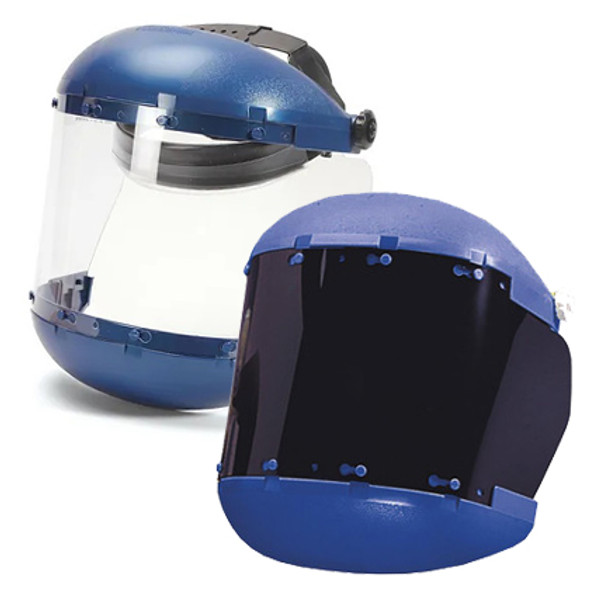 Sellstorm 380 Series - Dual Crown, Window & Ratcheting Headgear Face Shield | SafetyWear.com