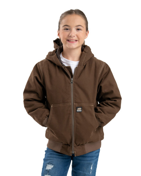 BERNE HJ317 Highland Flex180® Washed Duck Hooded Work Jacket