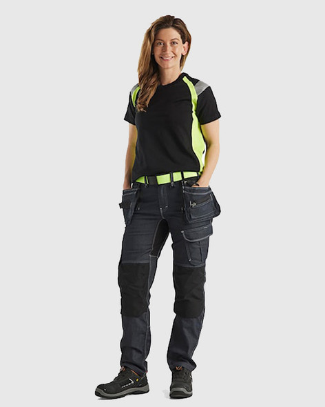 BLAKLADER 7990 Women's Craftsman Pants | Navy Blue/ Black