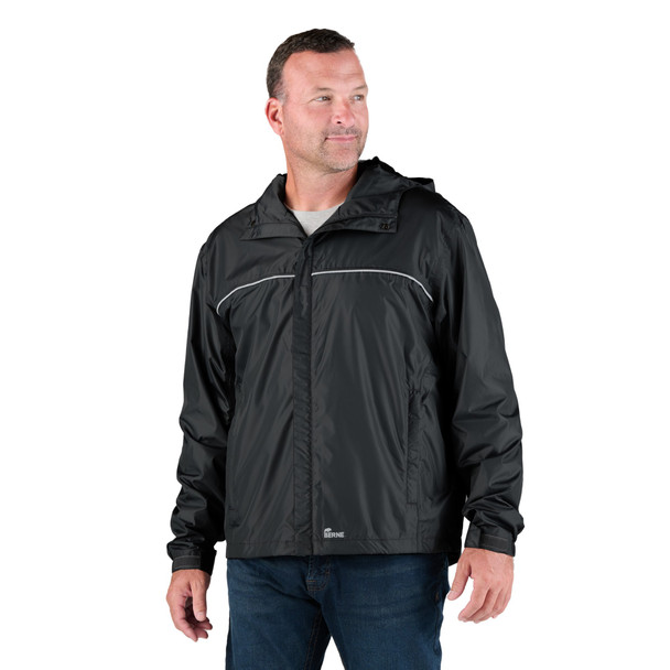BERNE RJ25 Coastline Lightweight Hooded Rain Jacket - Safetywear.com