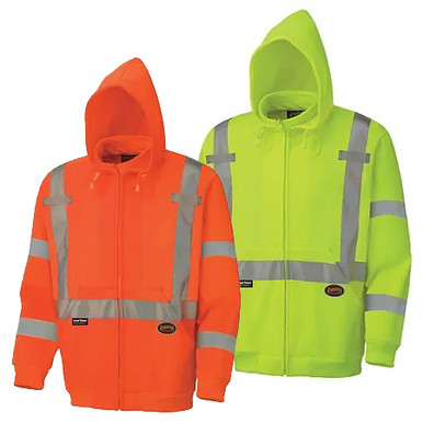 Pioneer Hi-Vis Poly Fleece Hoodie | SafetyWear.com