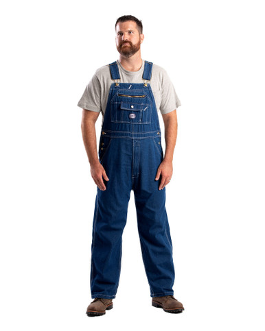 BERNE B913 Vintage Unlined Washed Denim Bib Overall - Safetywear.com